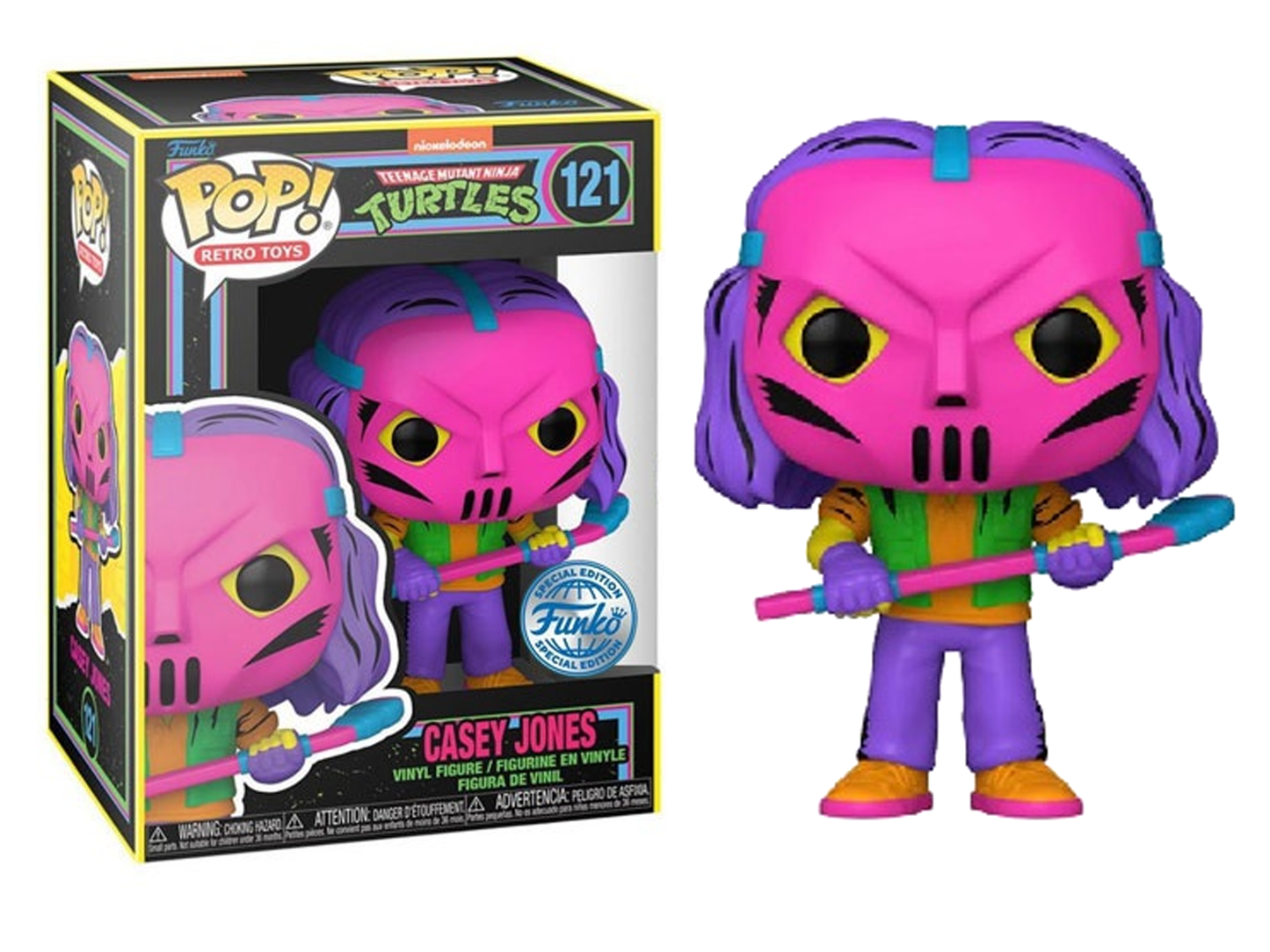 Φιγούρα Funko Pop! Teenage Mutant Ninja Turtles #1987 - Casey Jones (Blacklight) (Special Edition)