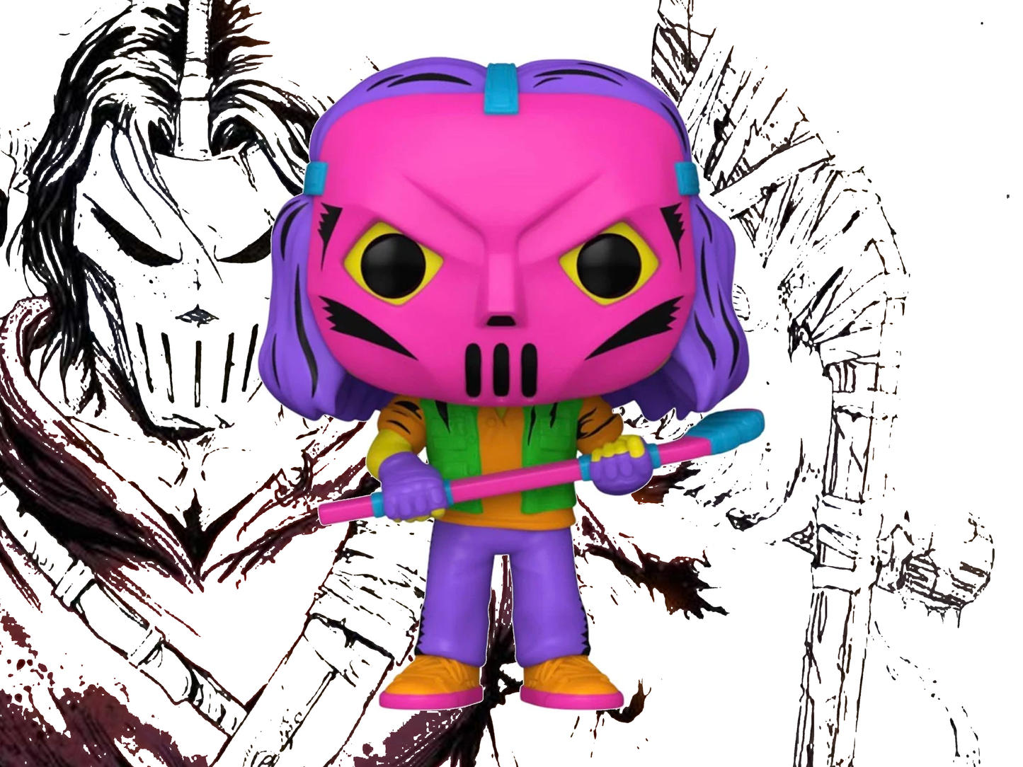 Φιγούρα Funko Pop! Teenage Mutant Ninja Turtles #1987 - Casey Jones (Blacklight) (Special Edition)